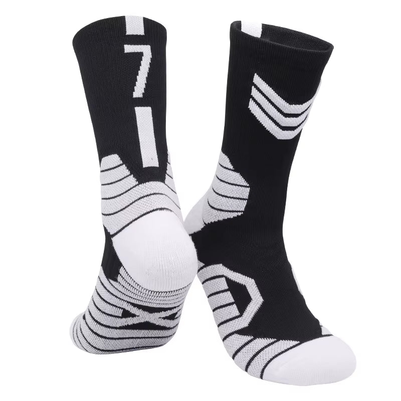 Thickened Professional High Basketball Towel Socks Bottom Knee Breathable Outdoor Running Cycling Men Women Child Sports Socks