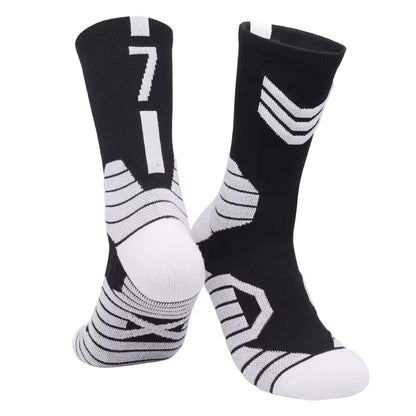 Thickened Professional High Basketball Towel Socks Bottom Knee Breathable Outdoor Running Cycling Men Women Child Sports Socks
